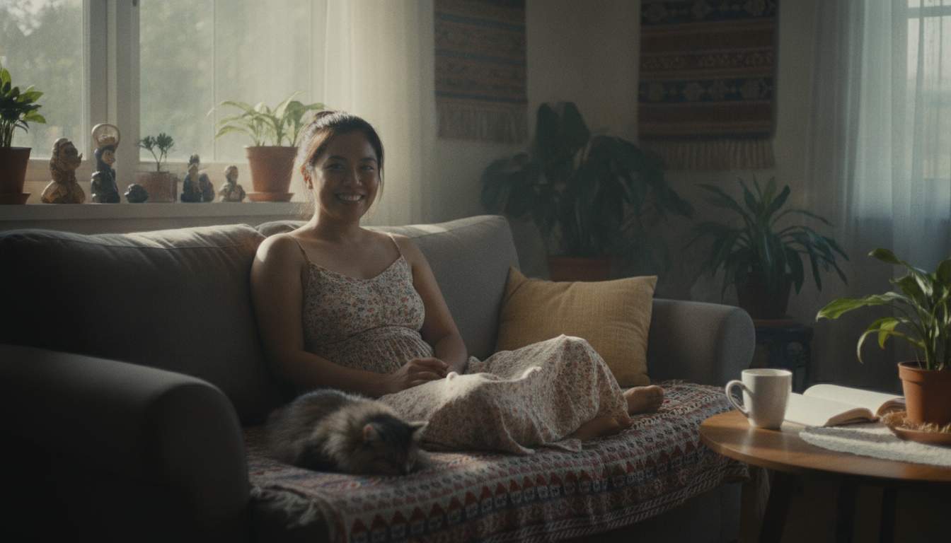 A welcoming woman in a casual setting in the Philippines